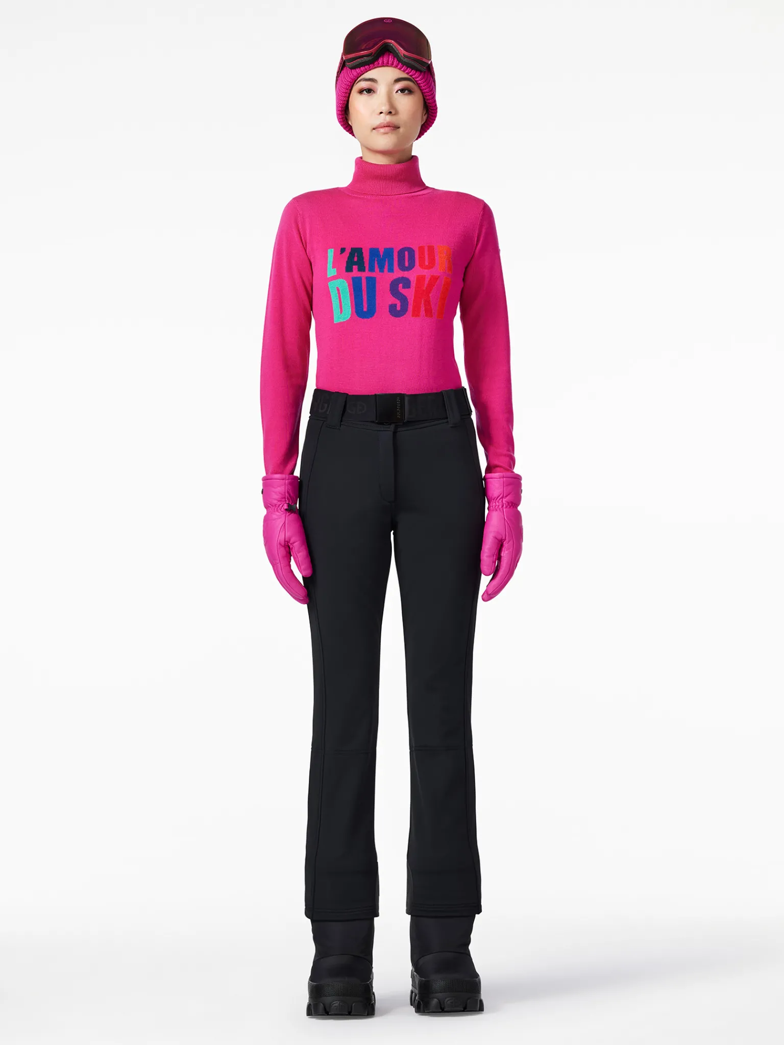 Chalet Wear|Longsleeves And T-Shirts-Goldbergh AMOUR Long Sleeve Knit Sweater passion pink