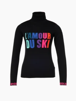 Chalet Wear|Longsleeves And T-Shirts-Goldbergh AMOUR Long Sleeve Knit Sweater black