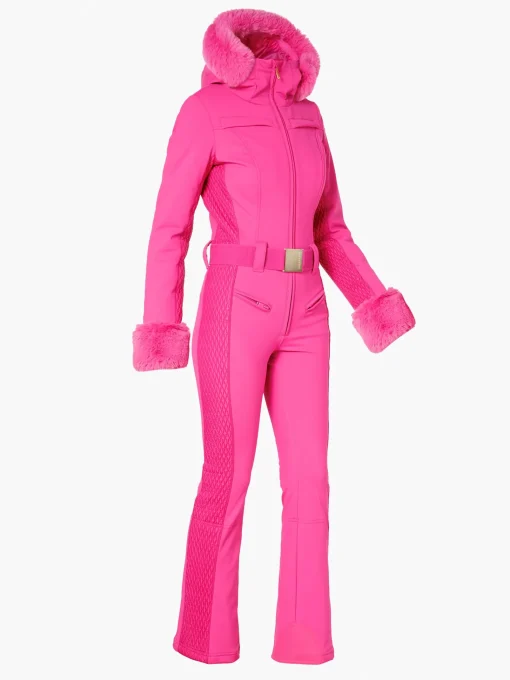 Ski Pakken-Goldbergh ANGELE FAUX BORDER Ski Suit passion pink