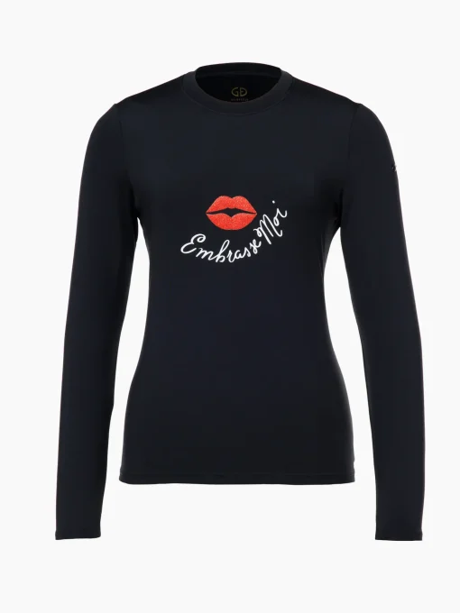 Longsleeves And T-Shirts|Longsleeves & T-Shirts-Goldbergh BISOU T-shirt Met Lange Mouwen black