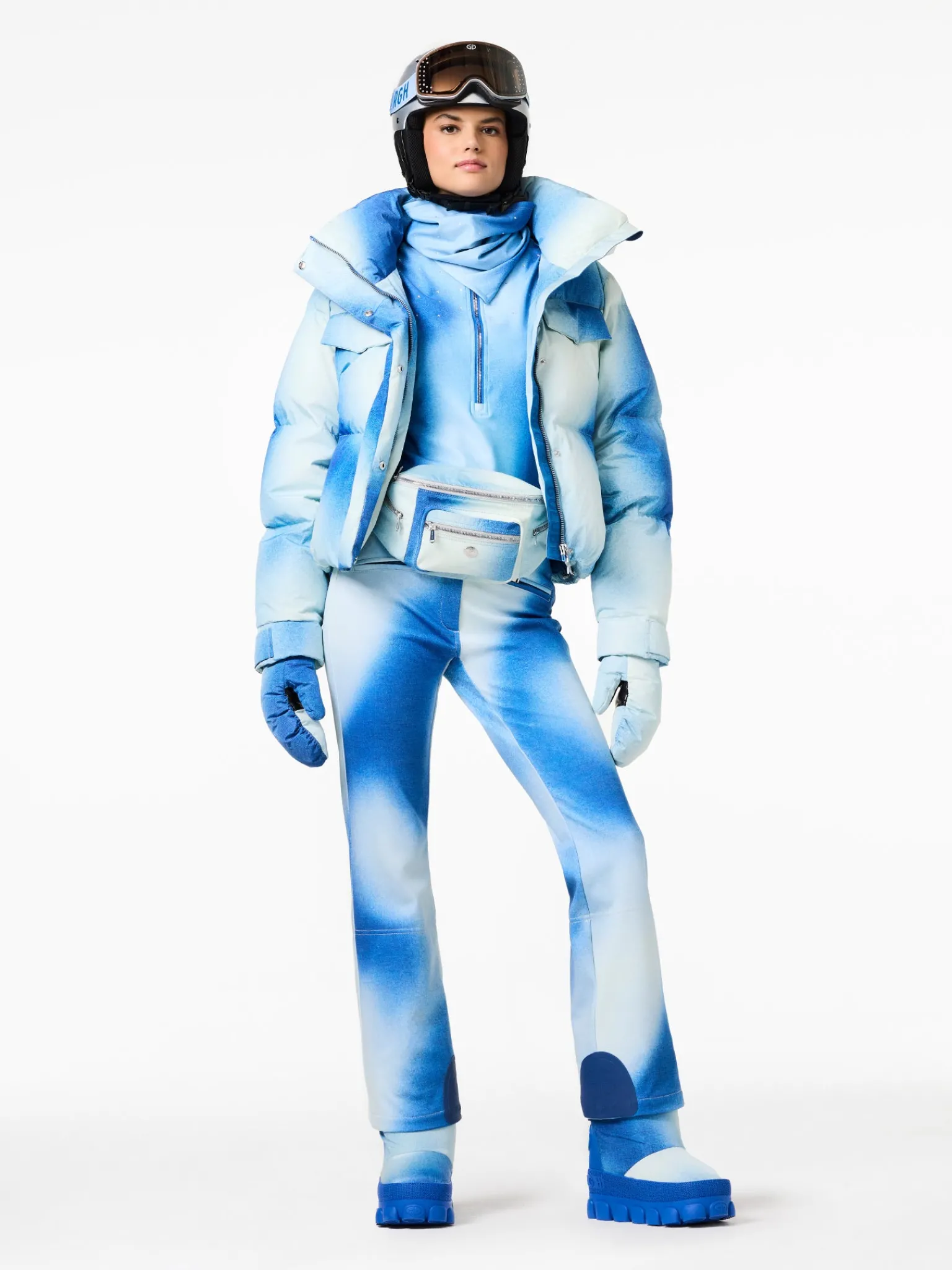 Ski Broeken-Goldbergh BLANCHI Ski Pants Denim print