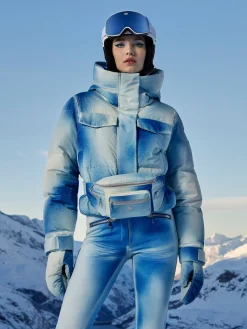 Ski Broeken-Goldbergh BLANCHI Ski Pants Denim print