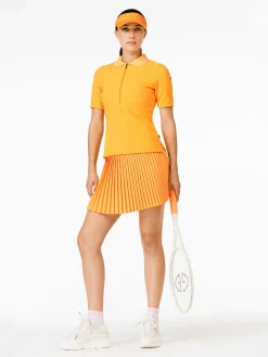 Longsleeves & T-Shirts-Goldbergh CASSIA Short Sleeve Top papaya