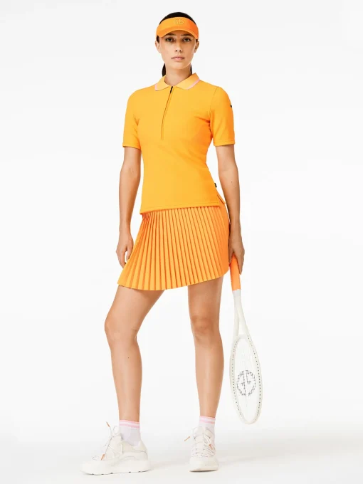 Longsleeves & T-Shirts-Goldbergh CASSIA Short Sleeve Top papaya