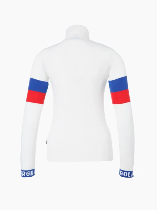 Chalet Wear|Longsleeves And T-Shirts-Goldbergh CHAMP Gebreide Trui Met Lange Mouwen white