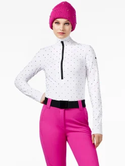 Longsleeves & T-Shirts-Goldbergh ÉCLAIRE Ski Pully white