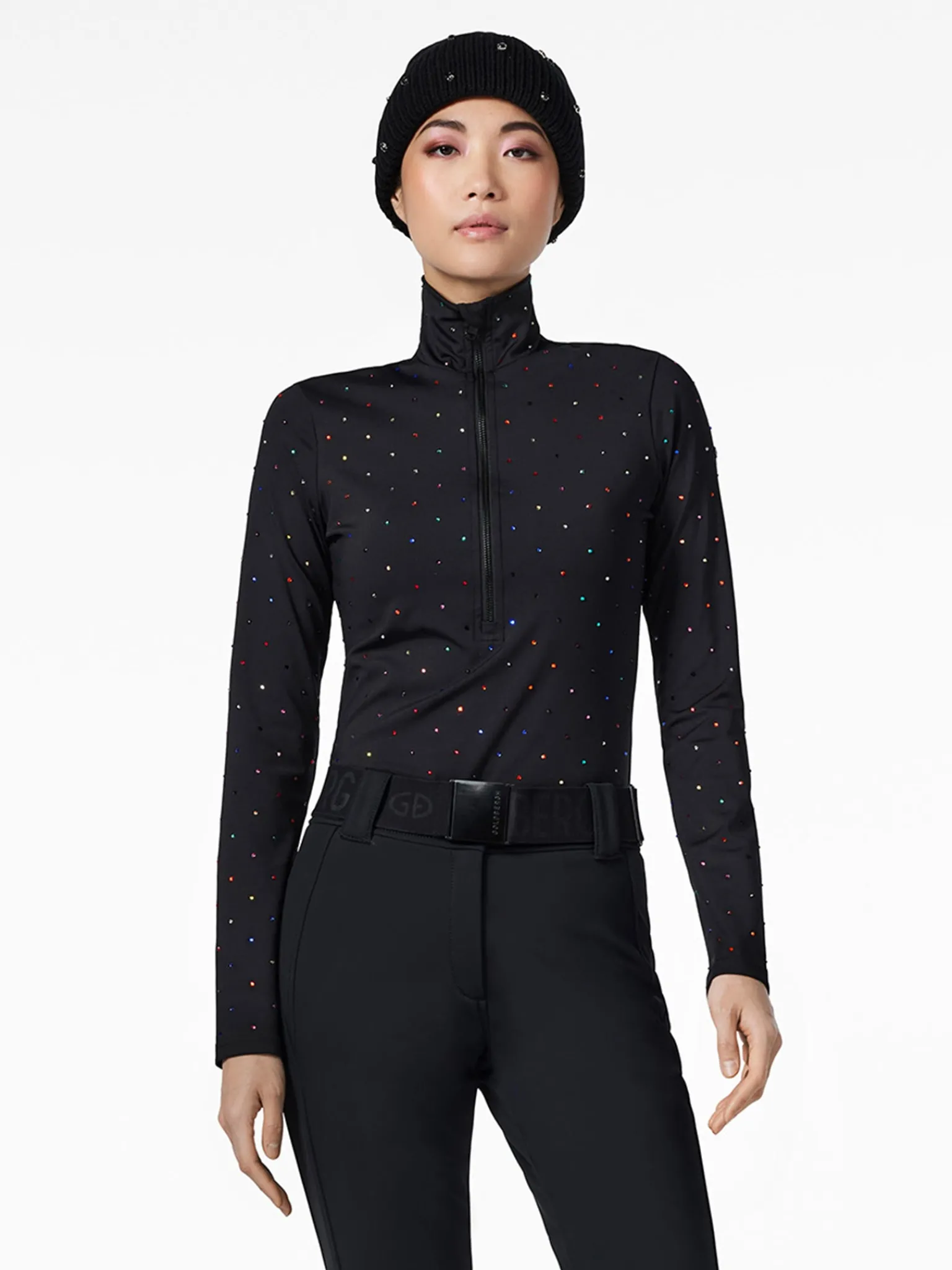 Longsleeves & T-Shirts-Goldbergh ÉCLAIRE Ski Pully black