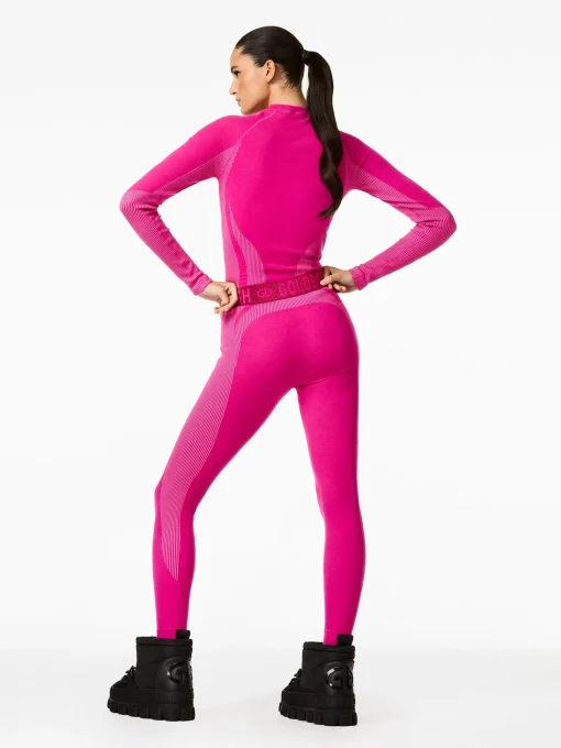 Ski Baselayers-Goldbergh Contour Baselayer Pant Passion pink