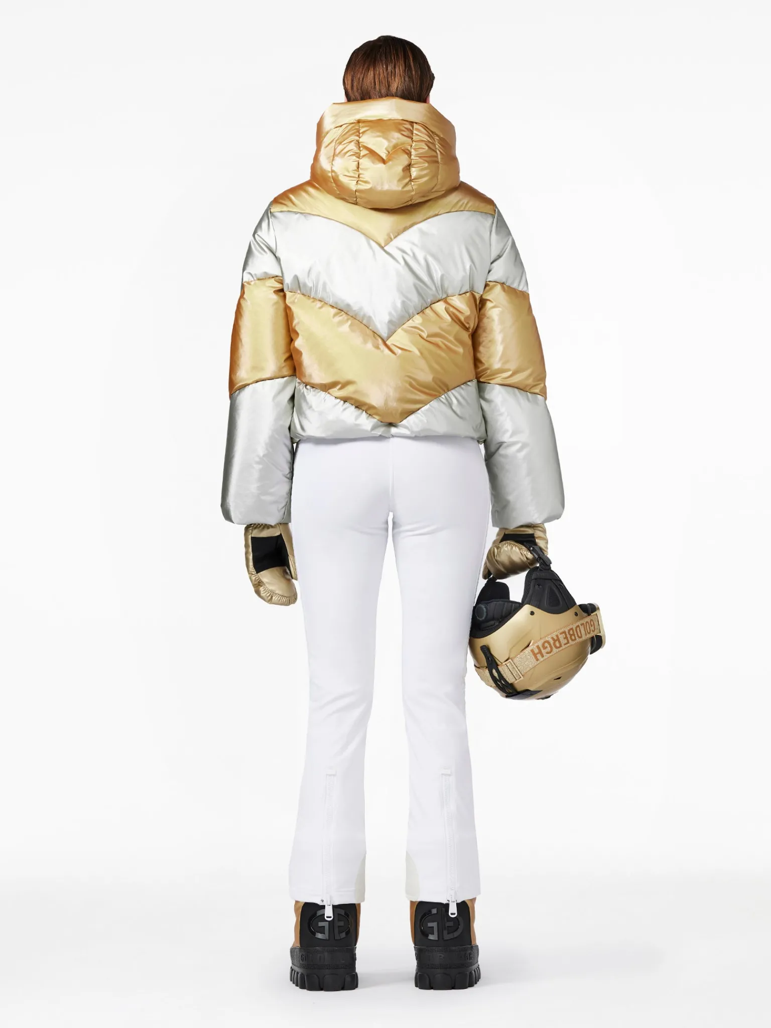 Ski Jassen-Goldbergh COURAGE Ski Jacket gold/silver