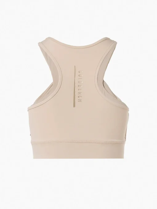 Sportbeha'S & Tops|Longsleeves & T-Shirts-Goldbergh DRAPE Bra white sand