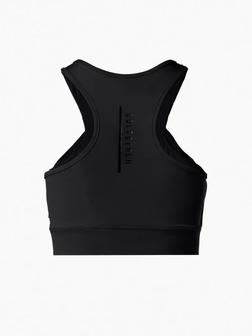 Sportbeha'S & Tops|Longsleeves & T-Shirts-Goldbergh DRAPE Bra black