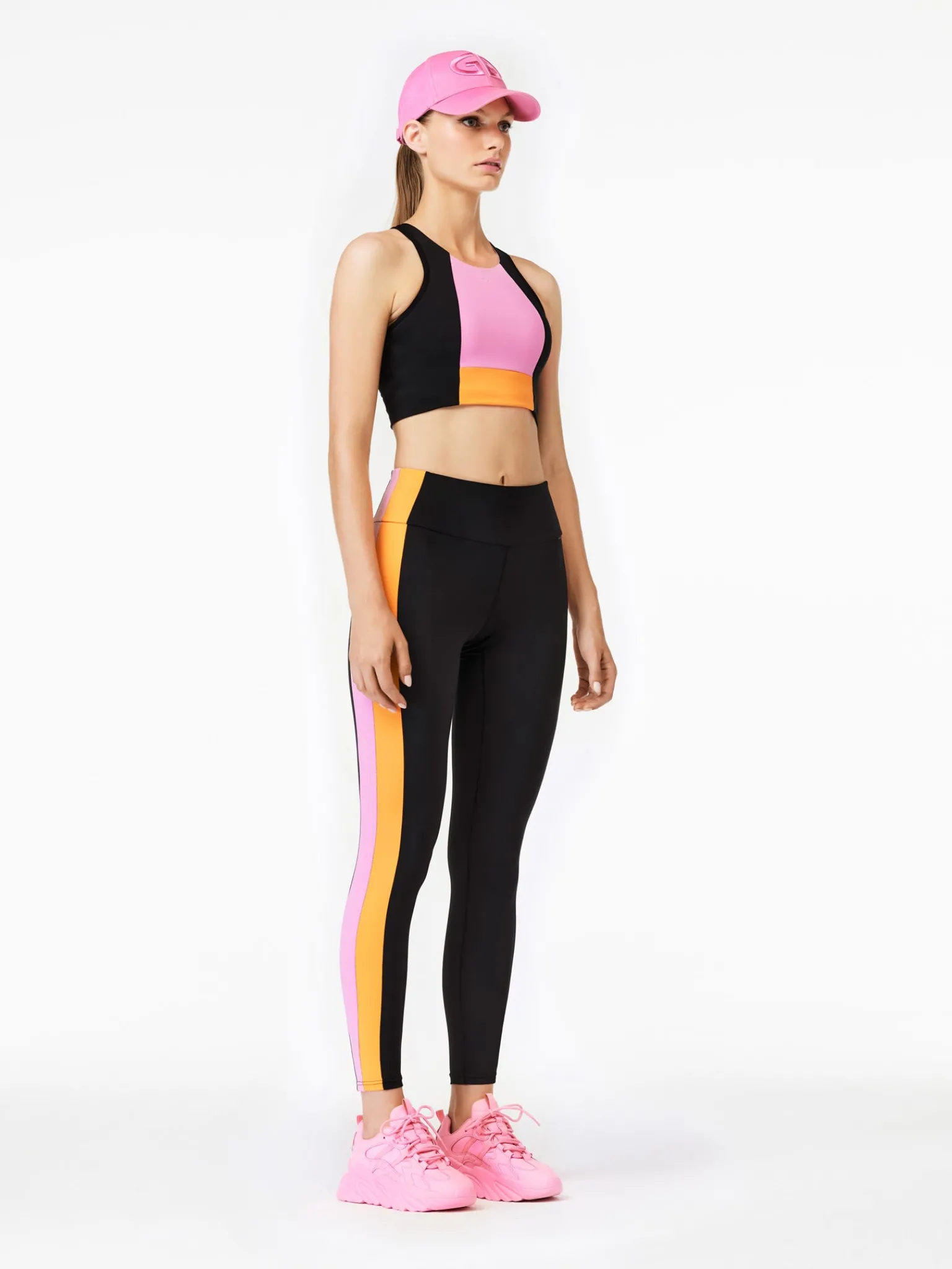 Sportbeha'S & Tops|Matching Sets-Goldbergh FACADE Bra pink/papaya