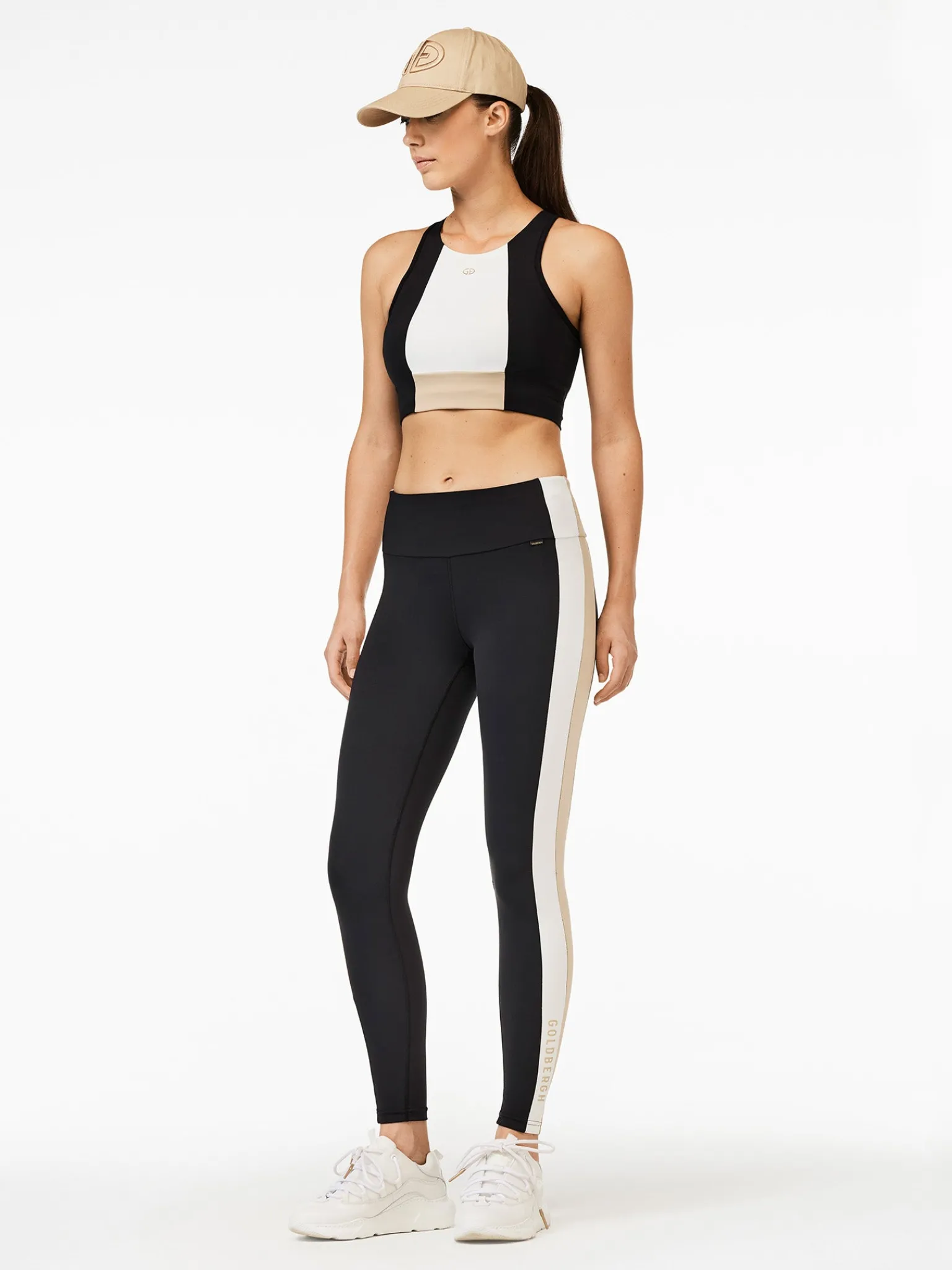 Matching Sets|Sportbeha'S & Tops-Goldbergh FACADE Bra black/white