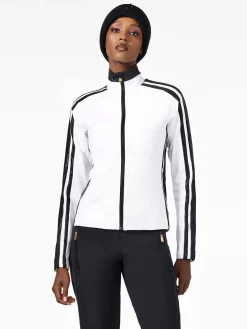 Longsleeves & T-Shirts-Goldbergh FINISH Full Zip Cardigan white/black