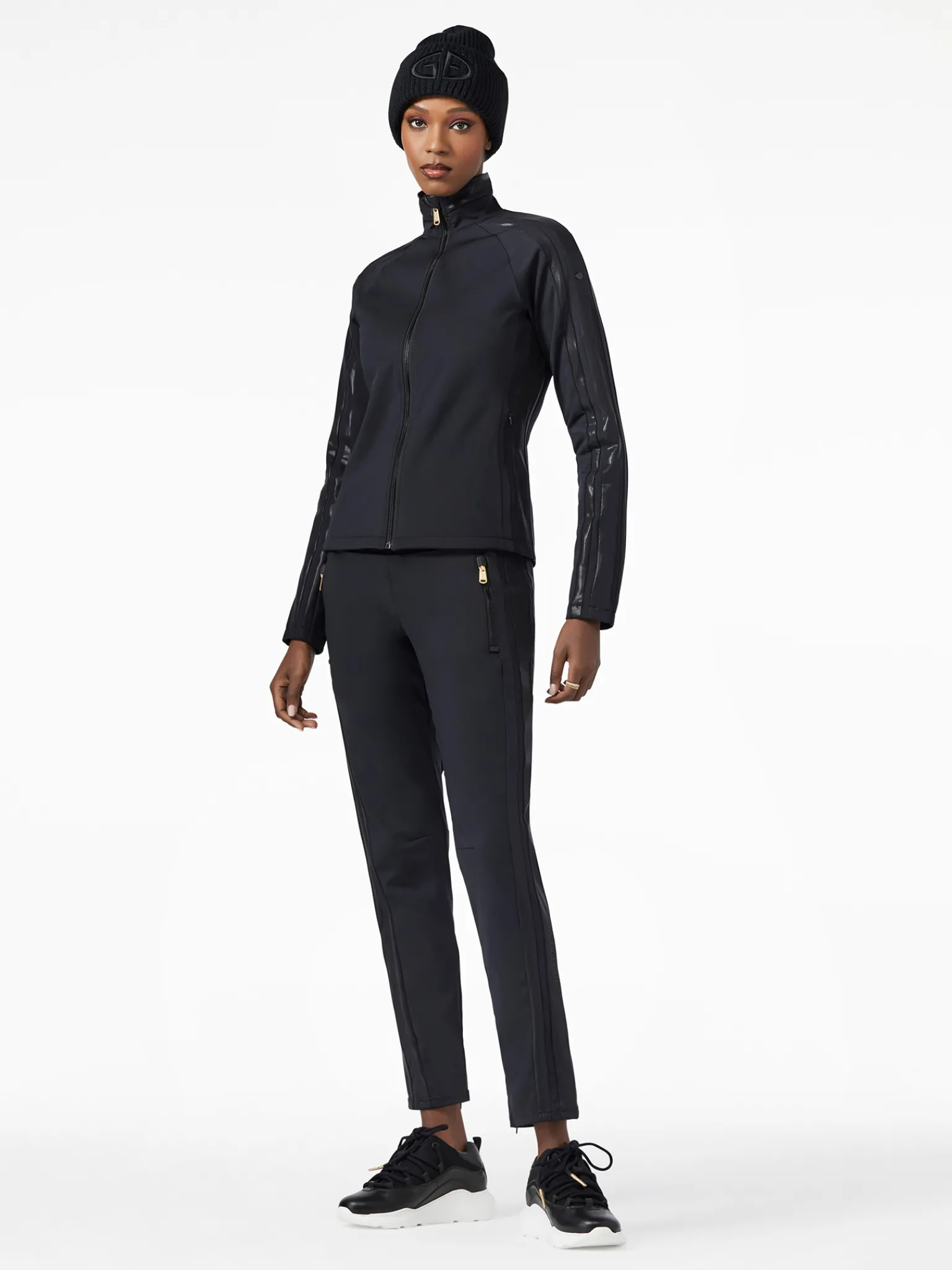 Longsleeves & T-Shirts-Goldbergh FINISH Full Zip Cardigan black