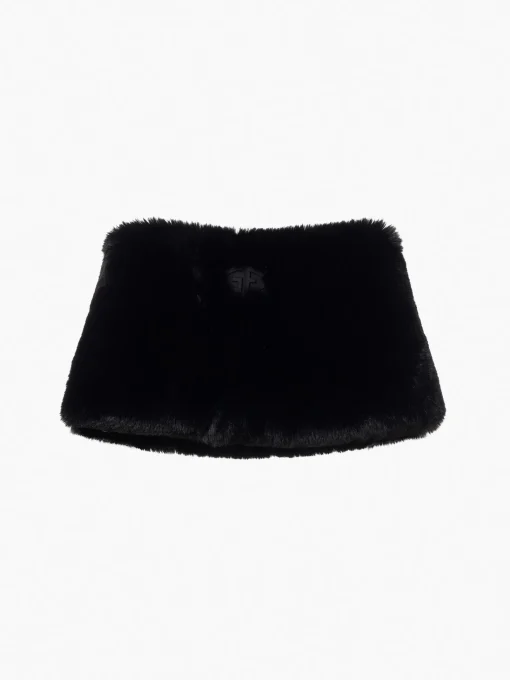 Accessories|Accessories-Goldbergh FROST Fluffy Collar black