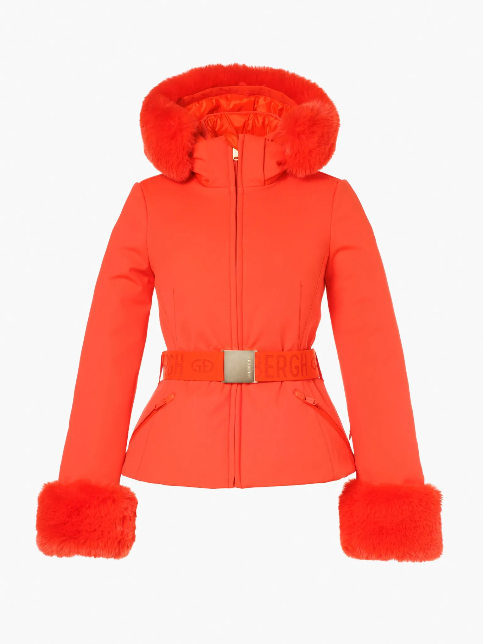 Ski Jassen-Goldbergh GISELLE FAUX BORDER Ski Jacket orange