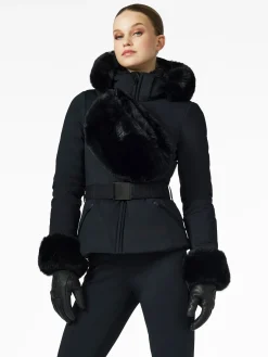 Ski Jassen-Goldbergh GISELLE FAUX BORDER Ski Jacket black