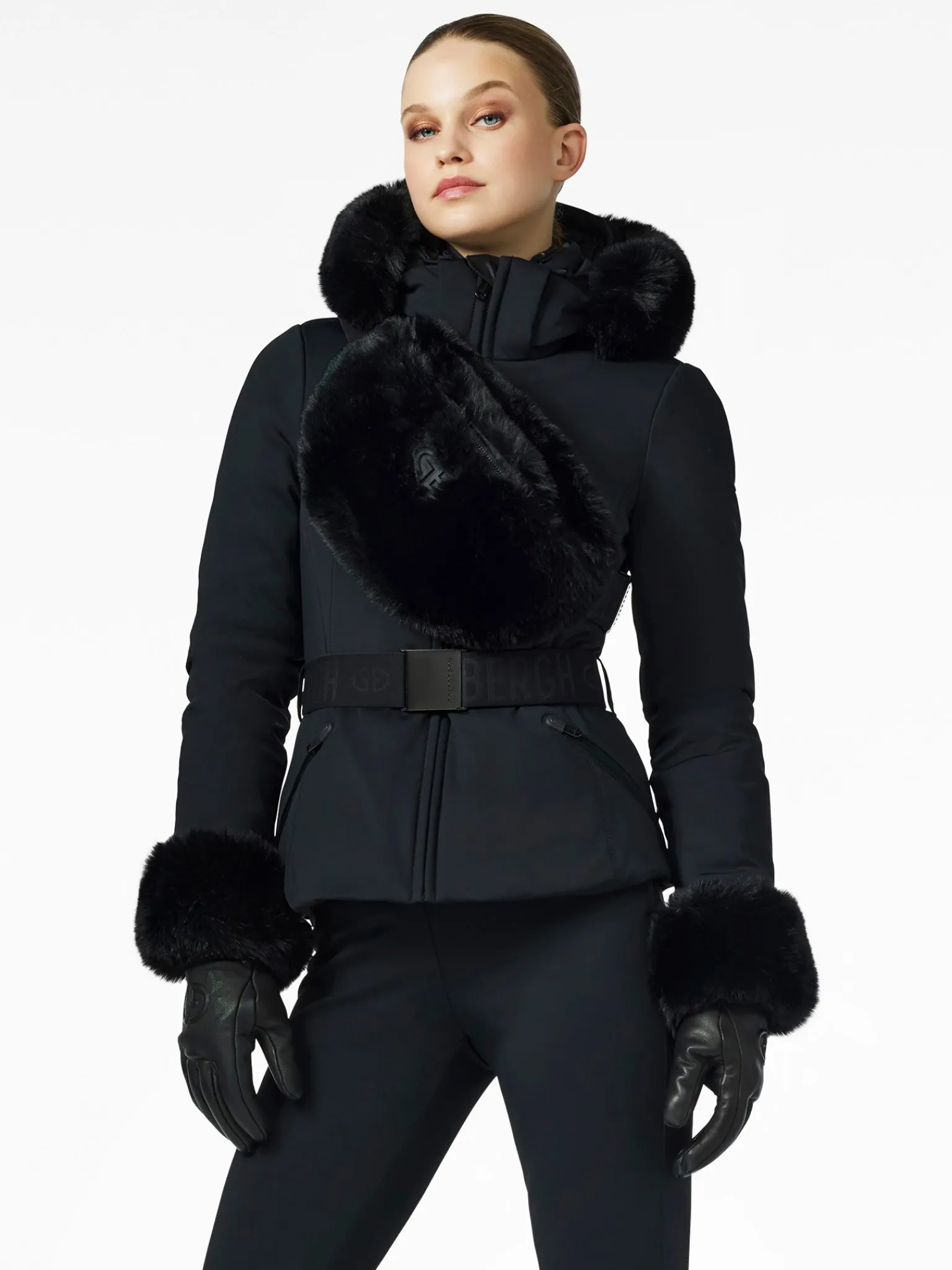 Ski Jassen-Goldbergh GISELLE FAUX BORDER Ski Jacket black