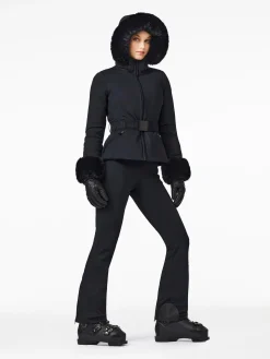 Ski Jassen-Goldbergh GISELLE FAUX BORDER Ski Jacket black
