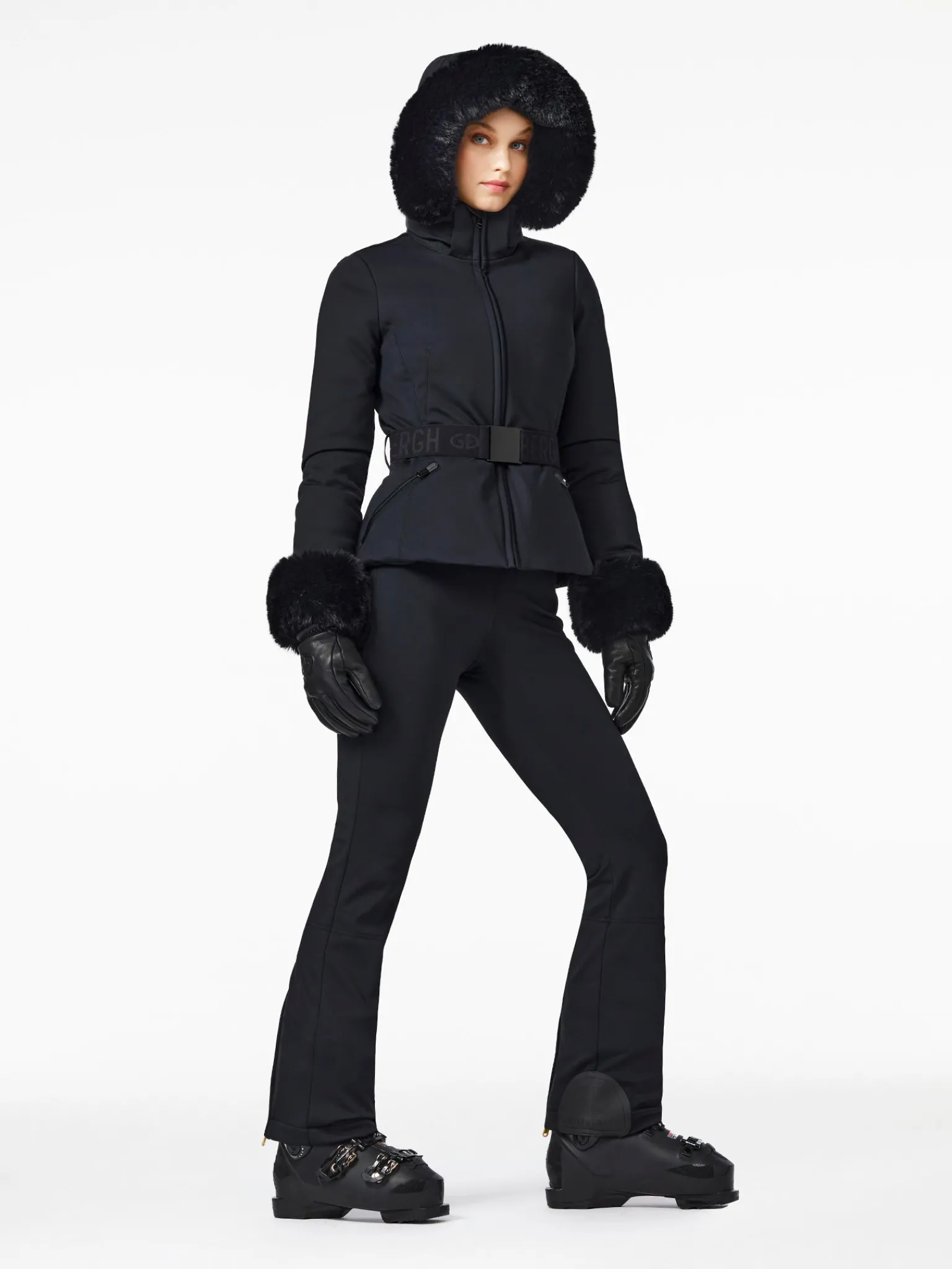 Ski Jassen-Goldbergh GISELLE FAUX BORDER Ski Jacket black