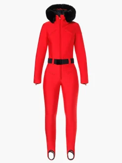 Ski Pakken-Goldbergh GLISSER FAUX BORDER Ski Suit flame
