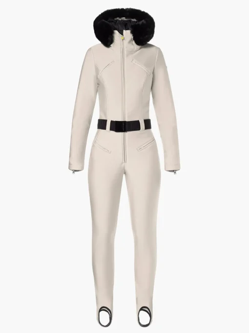 Ski Pakken-Goldbergh GLISSER FAUX BORDER Ski Suit champagne