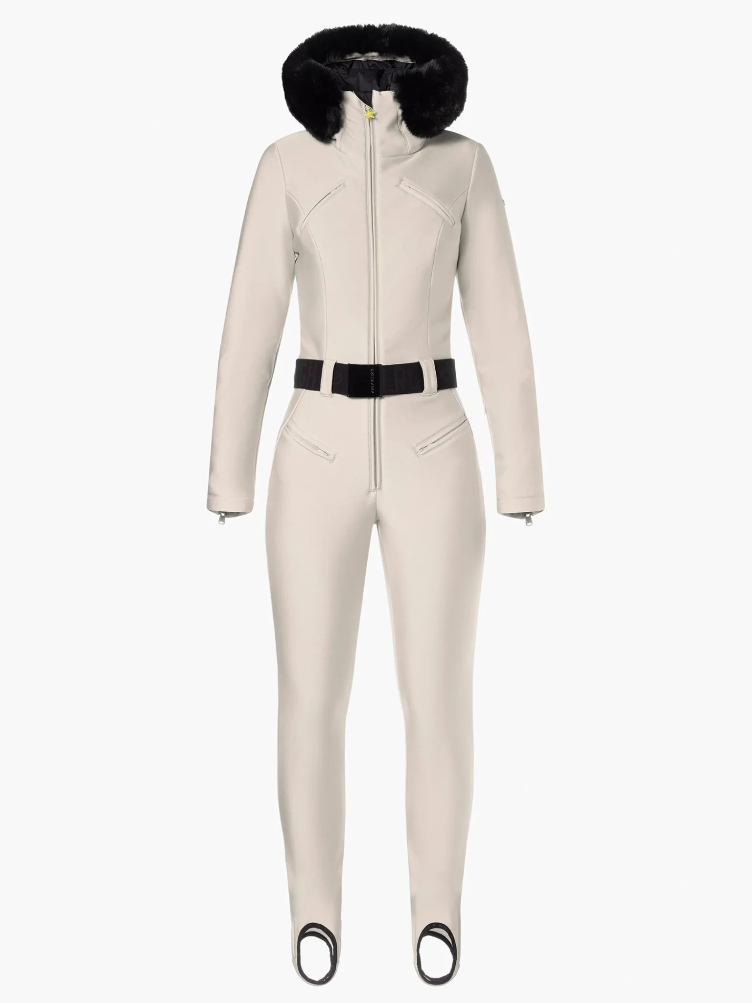 Ski Pakken-Goldbergh GLISSER FAUX BORDER Ski Suit champagne