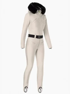 Ski Pakken-Goldbergh GLISSER FAUX BORDER Ski Suit champagne