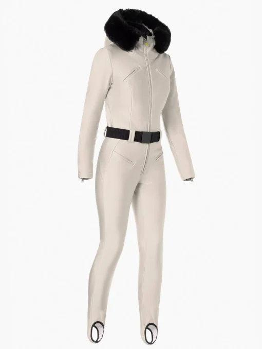 Ski Pakken-Goldbergh GLISSER FAUX BORDER Ski Suit champagne