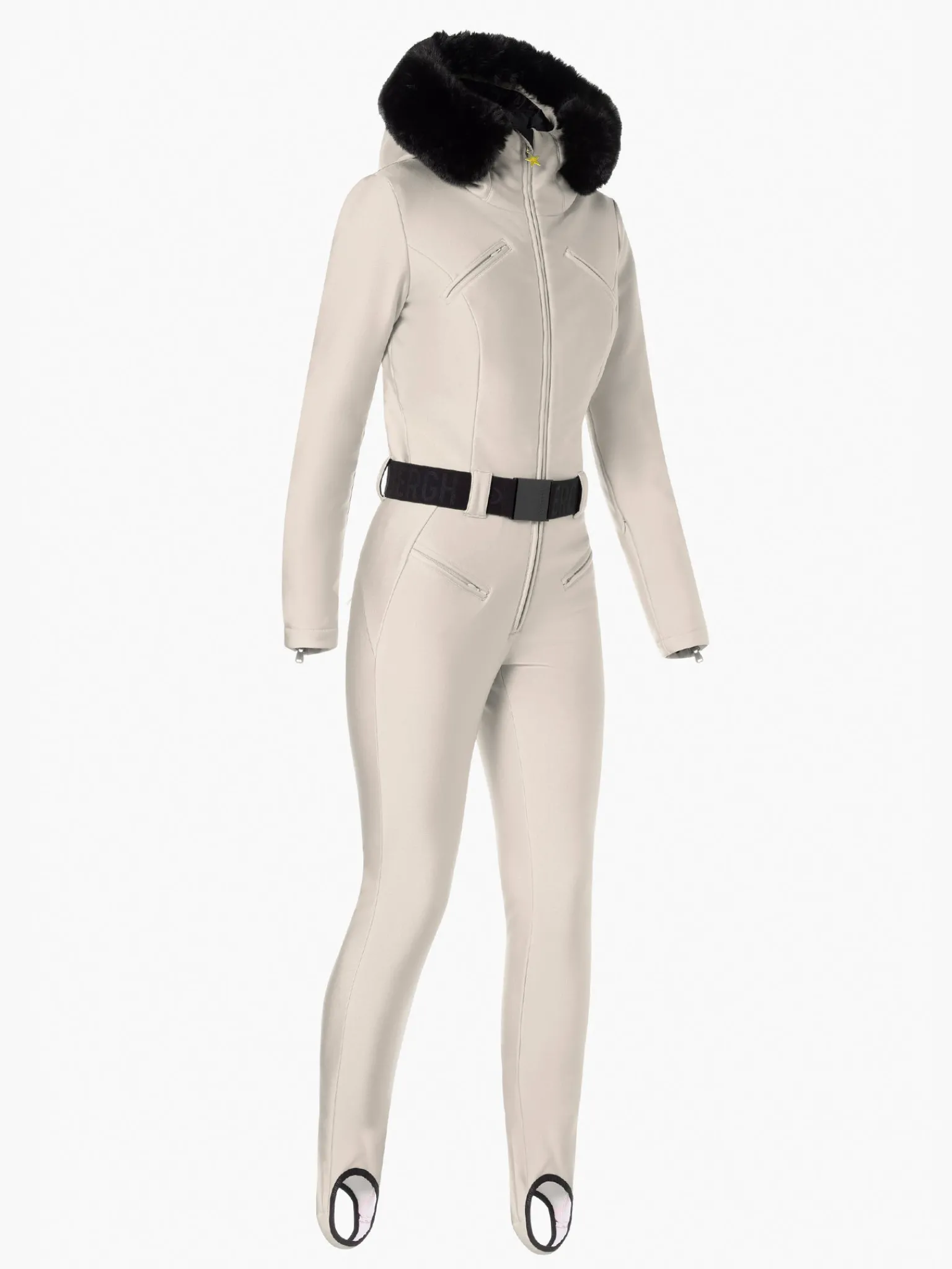 Ski Pakken-Goldbergh GLISSER FAUX BORDER Ski Suit champagne
