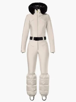 Ski Pakken-Goldbergh GLISSER FAUX BORDER Ski Suit champagne
