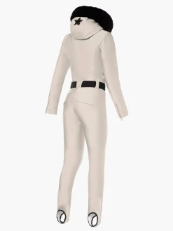 Ski Pakken-Goldbergh GLISSER FAUX BORDER Ski Suit champagne