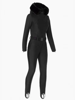 Ski Pakken-Goldbergh GLISSER FAUX BORDER Ski Suit black