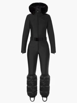 Ski Pakken-Goldbergh GLISSER FAUX BORDER Ski Suit black