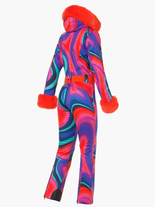 Ski Pakken-Goldbergh LA FÊTE FAUX BORDER Ski Suit absinthe rainbow