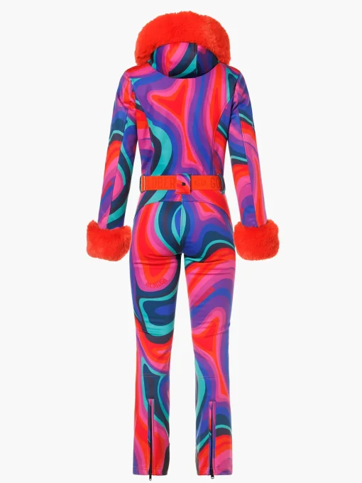 Ski Pakken-Goldbergh LA FÊTE FAUX BORDER Ski Suit absinthe rainbow