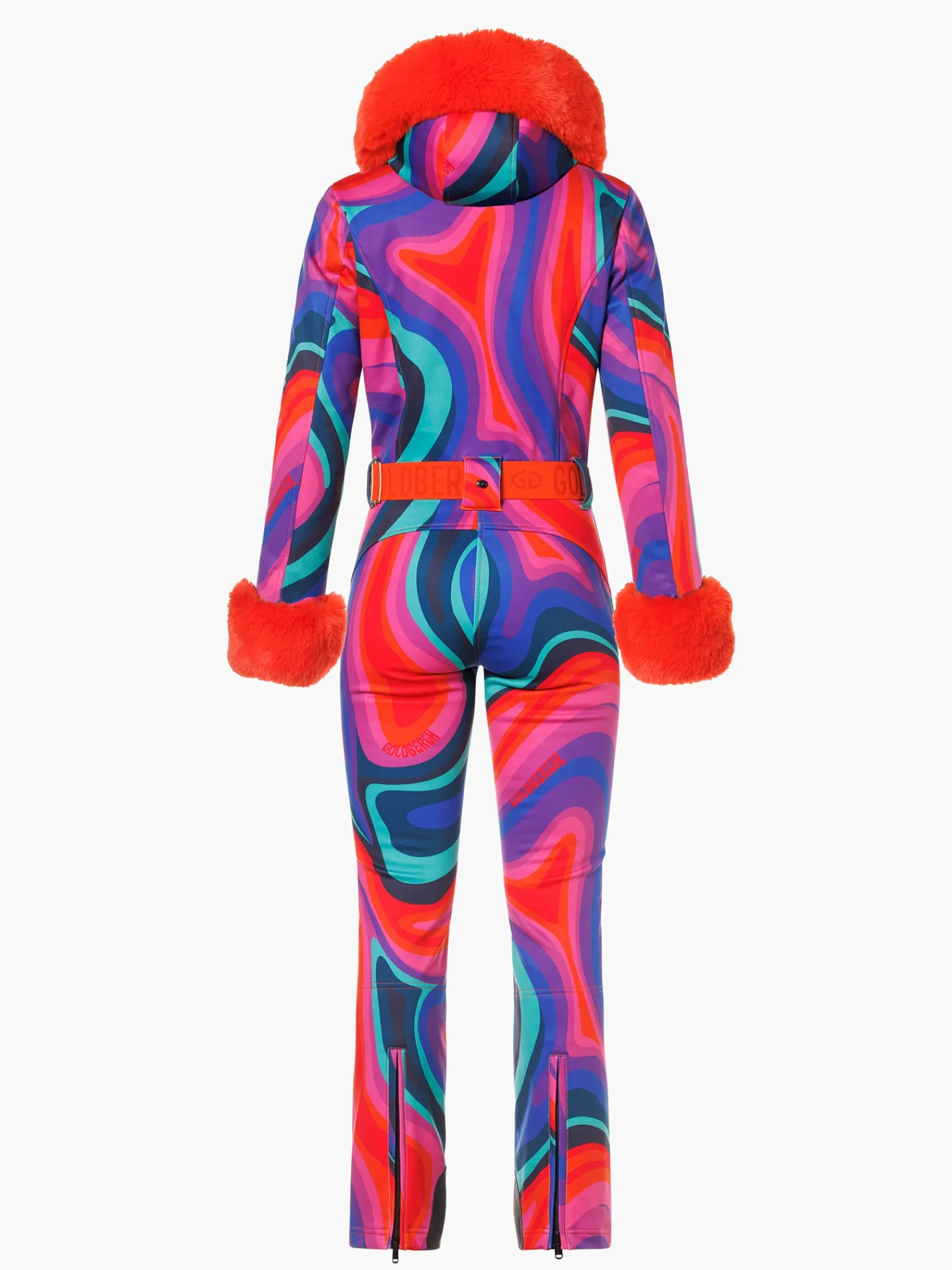Ski Pakken-Goldbergh LA FÊTE FAUX BORDER Ski Suit absinthe rainbow