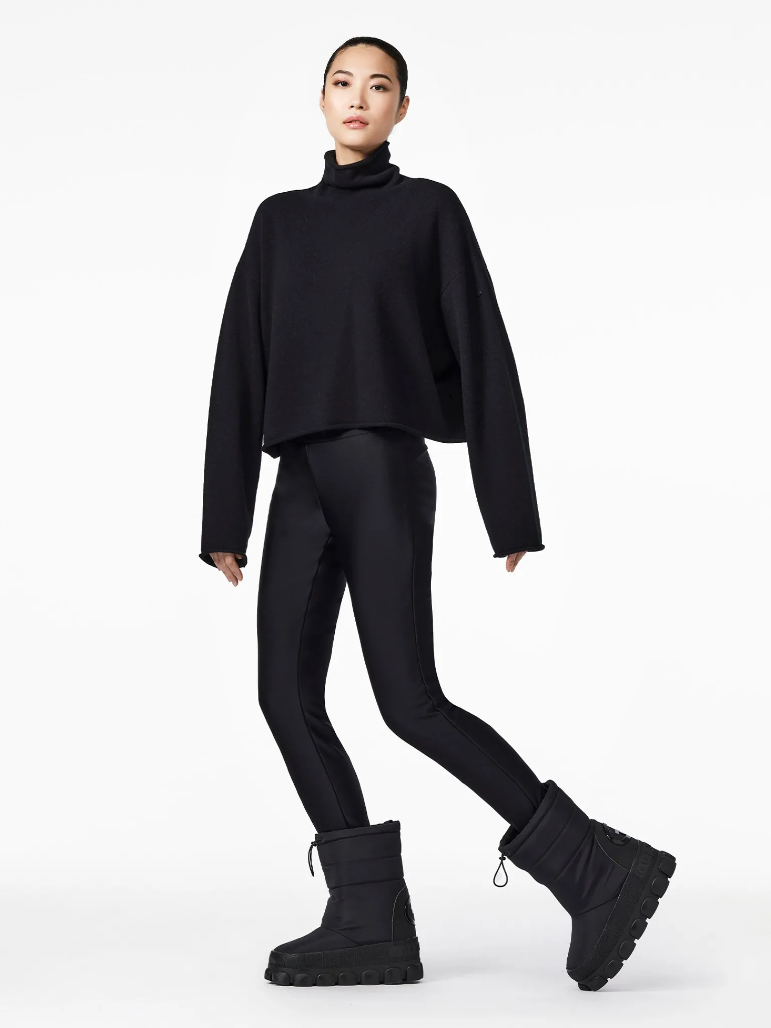 Chalet Wear|Sweaters & Hoodies-Goldbergh LOURDES Long Sleeve Knit Sweater black