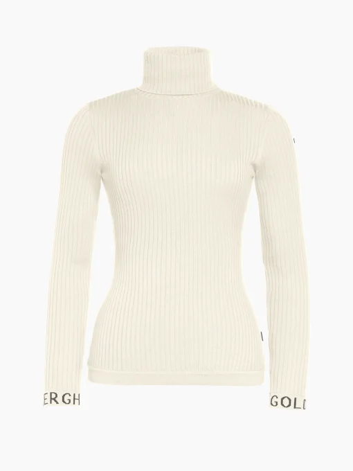 Chalet Wear|Longsleeves And T-Shirts-Goldbergh MIRA Long Sleeve Knit Sweater champagne