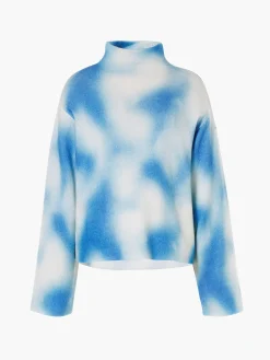 Chalet Wear|Sweaters & Hoodies-Goldbergh MOUNA Long Sleeve Knit Sweater denim print