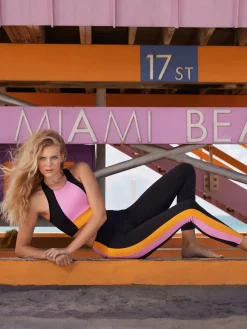 Matching Sets|Leggings-Goldbergh MOVE Tight pink/papaya