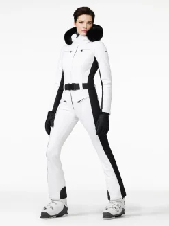 Ski Pakken-Goldbergh PARRY FAUX BORDER Ski Suit white