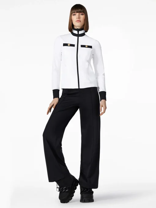 Longsleeves & T-Shirts-Goldbergh RENÉE Full Zip Cardigan white
