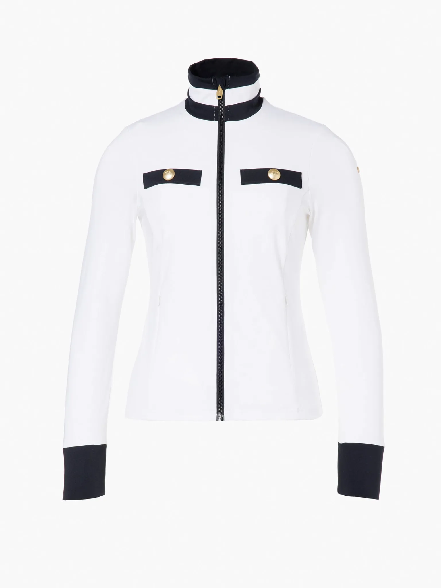 Longsleeves & T-Shirts-Goldbergh RENÉE Full Zip Cardigan white