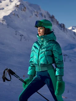 Ski Broeken-Goldbergh RETRO Ski Pants deep teal