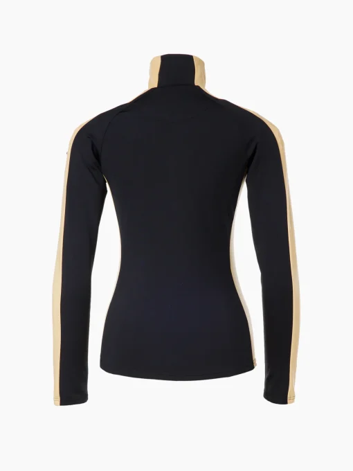 Longsleeves & T-Shirts-Goldbergh ROYAL Ski Pully black/gold