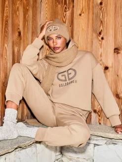 Chalet Wear|Sweaters & Hoodies-Goldbergh SPARKLING Hooded Sweater marmottes