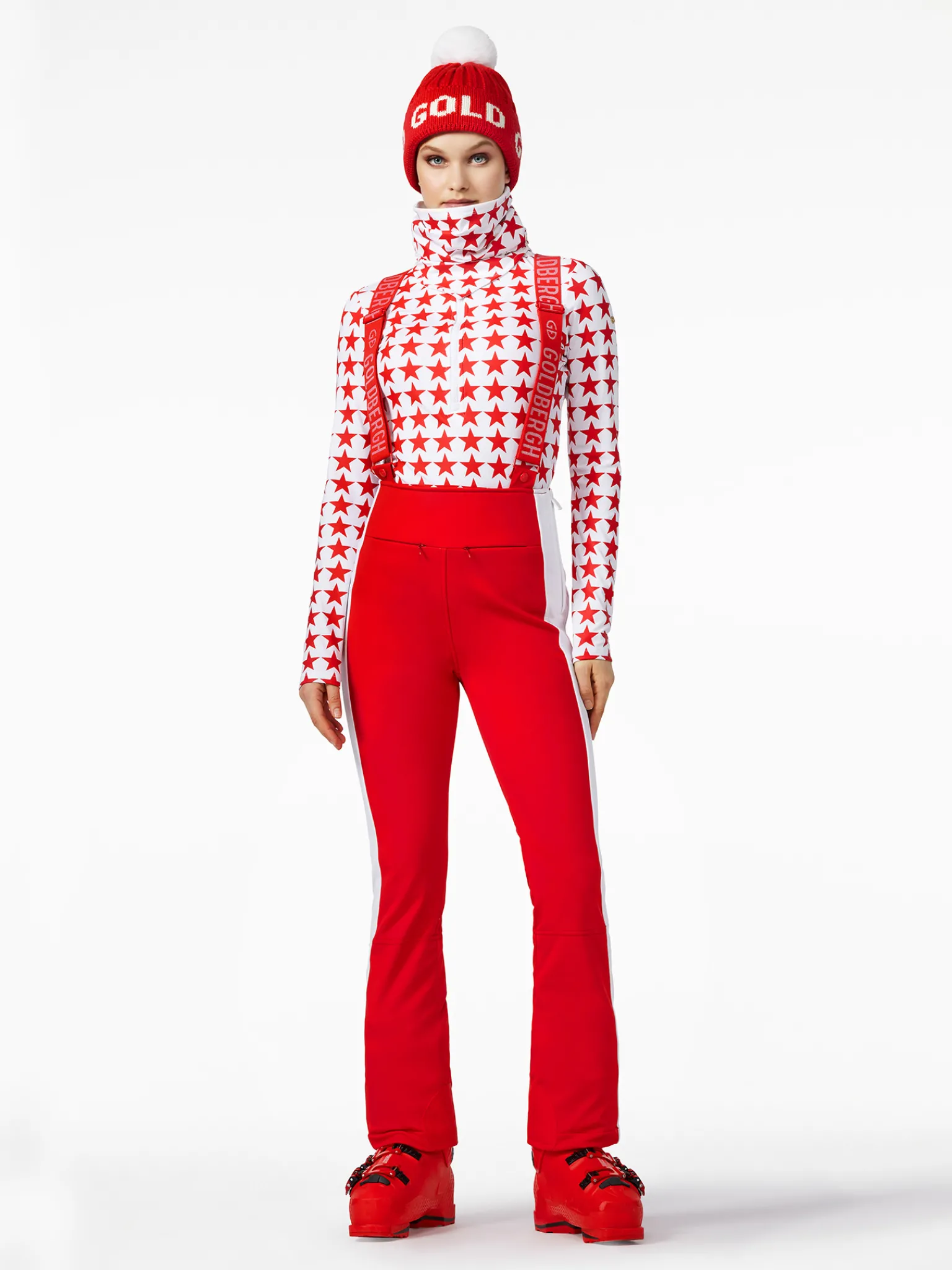 Longsleeves & T-Shirts-Goldbergh SPORTIF Ski Pully flame