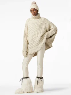 Chalet Wear|Sweaters & Hoodies-Goldbergh TWIST Oversize Knit Sweater champagne